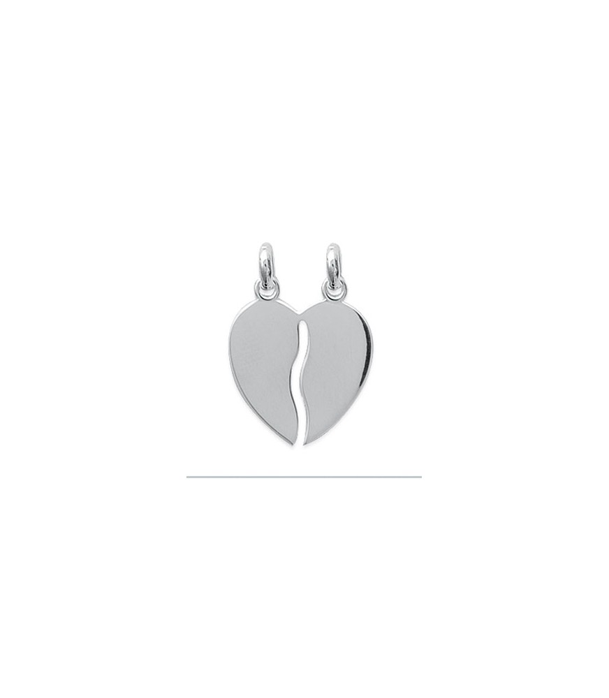 pendentif cœur séparé argent 925