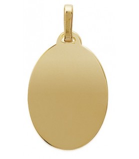 Pendentif ovale plaqué or 750 3 Mic