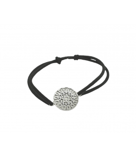 Bracelet Argent Sur Élastique fleur de vie