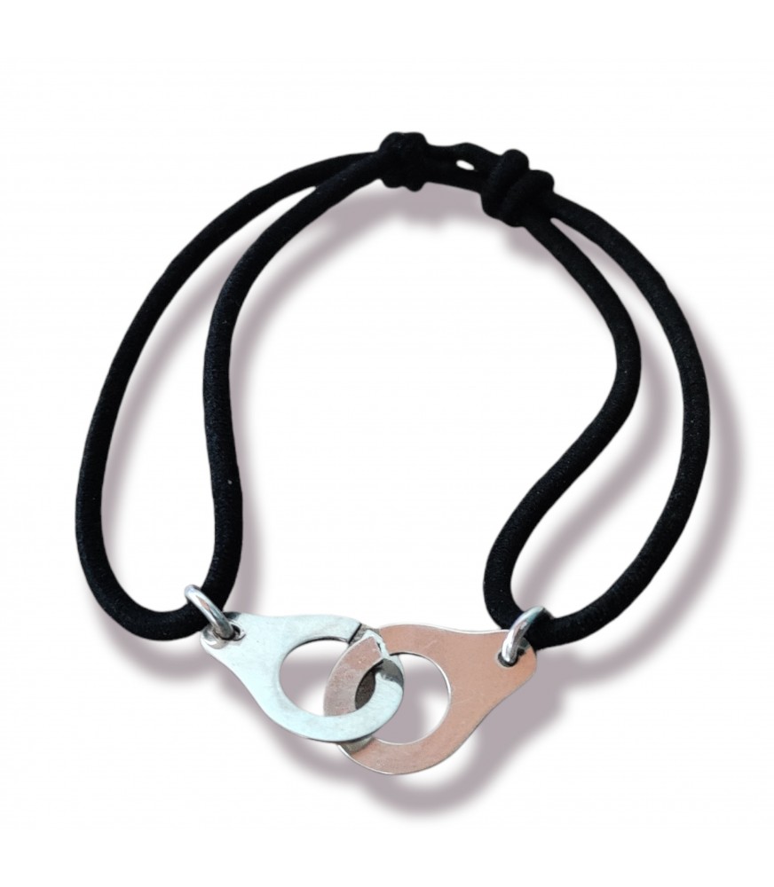 Bracelet Élastique Menotte Argent Massif 925