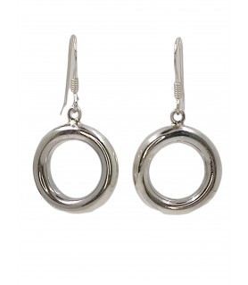 Boucles d'oreilles rond argent 925