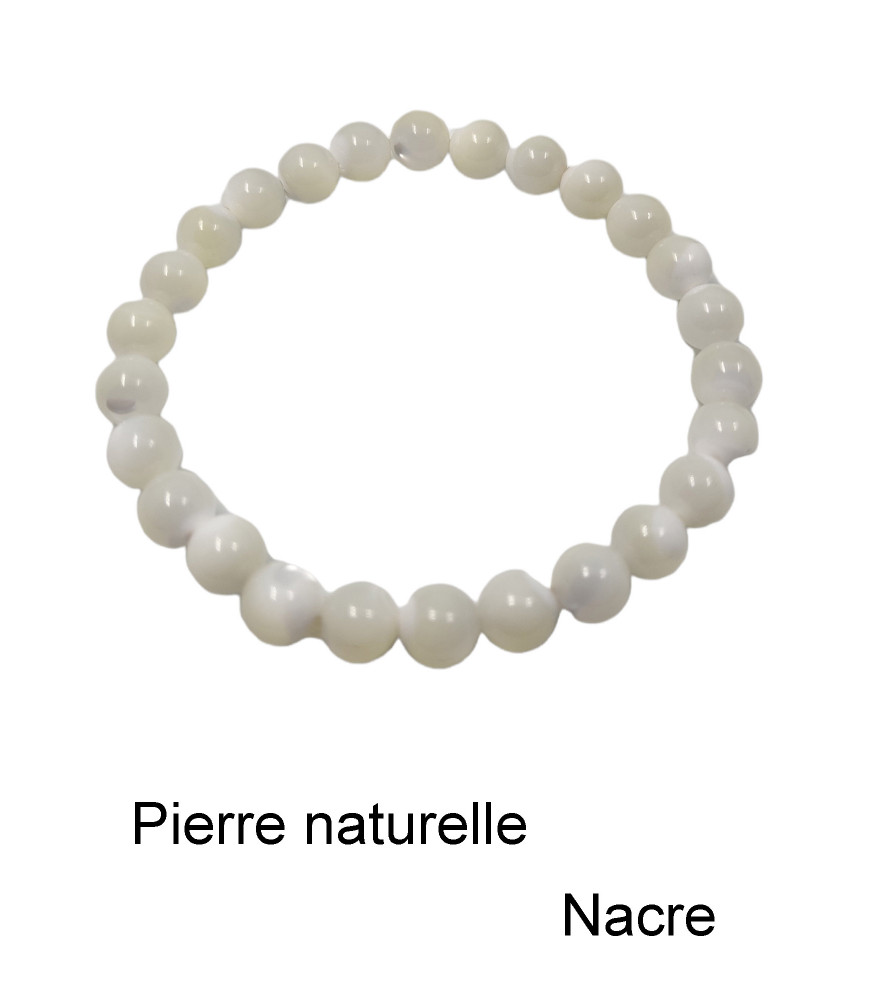 Bracelet en Nacre naturelle