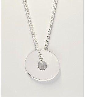 Pendentif rond percé argent 925