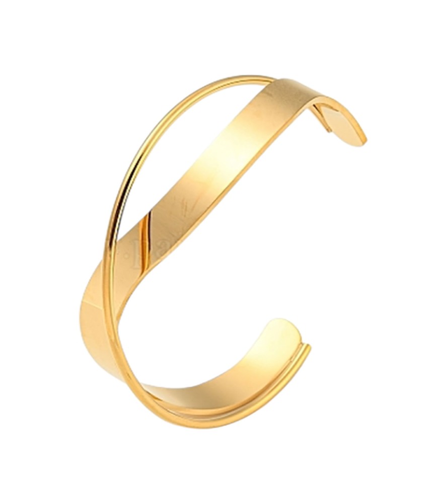 Bracelet manchette en acier inoxydable 304